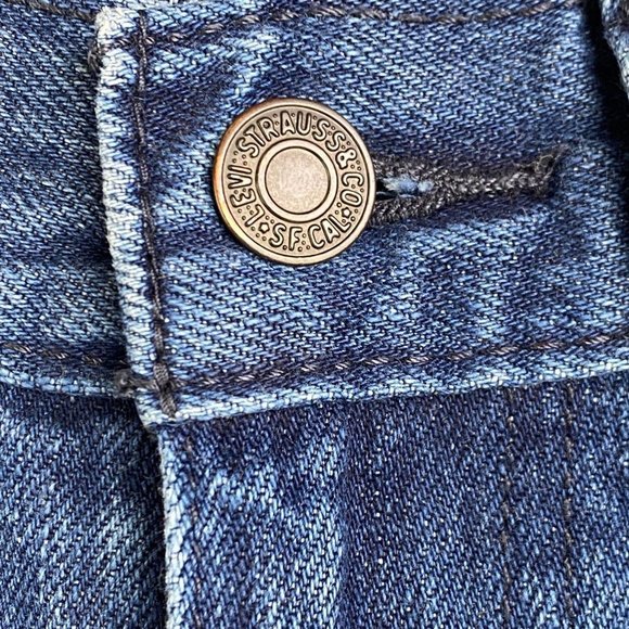 LEVI 522 Dark Blue Ripped Jean - Picture 5 of 13